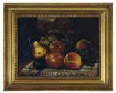 BROWN Fred C. Peaches And Grapes On A Ledge BROWN Fred C. Peaches And Grapes On A Ledge