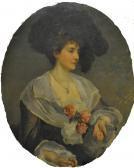 BROWN Henry Harris Portrait Of Lady Ethel Adeline Meysey-thompson (nee Pottinger) BROWN Henry Harris Portrait Of Lady Ethel Adeline Meysey-thompson (nee Pottinger)