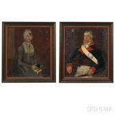BROWN James Portraits Of General William Towner And His Wife Lurana Chadwick Towner, Of Williamstown, Massachusetts BROWN James Portraits Of General William Towner And His Wife Lurana Chadwick Towner, Of Williamstown, Massachusetts