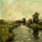 BROWN John Taylor Scenery, Stream Withflying Birds BROWN John Taylor Scenery, Stream Withflying Birds