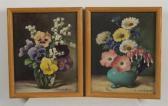 BROWN Mae Bennett Pair Of Floral Still Lifes BROWN Mae Bennett Pair Of Floral Still Lifes