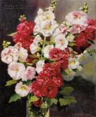 BROWN Mae Bennett Still Life With Hollyhocks BROWN Mae Bennett Still Life With Hollyhocks