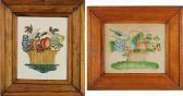 BROWN Marge Colorful Fruit Basket Painted On Velvet BROWN Marge Colorful Fruit Basket Painted On Velvet