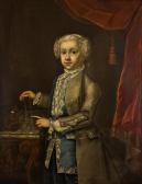 BROWN N. Young Boy With A Squirrel BROWN N. Young Boy With A Squirrel