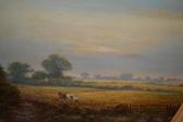 BROWN Reg Landscape With Plough Team And Distant Cottage BROWN Reg Landscape With Plough Team And Distant Cottage