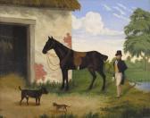 BROWN Sydney A Gentleman With His Horse And Pets BROWN Sydney A Gentleman With His Horse And Pets
