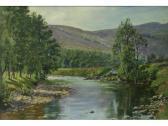 BROWN T.W. A Scottish River Scene BROWN T.W. A Scottish River Scene