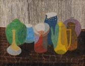 BROWN W. Clarkson Still Lifeof Jugs On A Table BROWN W. Clarkson Still Lifeof Jugs On A Table