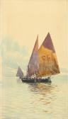 BROWN Walter Francis Three Venice Boating Scenes BROWN Walter Francis Three Venice Boating Scenes
