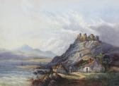 BROWN William J. Castle Ruins Overlooking A Lake BROWN William J. Castle Ruins Overlooking A Lake