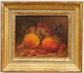 BROWN William M Still-life With Peaches And Berries BROWN William M Still-life With Peaches And Berries