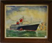BROWNE I. View Of The Ss United States Passenger Ocean BROWNE I. View Of The Ss United States Passenger Ocean