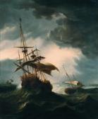 BROWNE J. A Dutch Squadron Dispersing In A Violent Storm BROWNE J. A Dutch Squadron Dispersing In A Violent Storm
