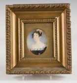 BROWNE Maria Bellett Portrait Of A Lady With Flowers In Her Hair BROWNE Maria Bellett Portrait Of A Lady With Flowers In Her Hair