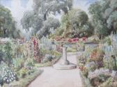 BROWNING R.L. Summer Garden With Sundial To Centre BROWNING R.L. Summer Garden With Sundial To Centre