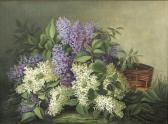 BROWNLEE J.H. Still Life With Purple And White Lilacs BROWNLEE J.H. Still Life With Purple And White Lilacs
