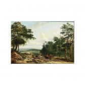 BRUANDET Lazare A Wooded Landscape With A BRUANDET Lazare A Wooded Landscape With A