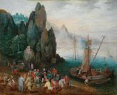 BRUEGHEL Jan I A Coastal Landscape With Fish Market BRUEGHEL Jan I A Coastal Landscape With Fish Market
