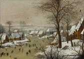 BRUEGHEL Pieter II Paysage D'hiver Avec Une Trappe Aux Oiseaux BRUEGHEL Pieter II Paysage D'hiver Avec Une Trappe Aux Oiseaux