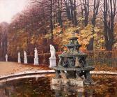BRUGUIÉRE P. Fountain In A Chateau Park BRUGUIÉRE P. Fountain In A Chateau Park