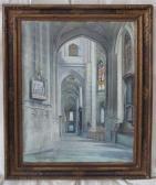 BRUN BUISSON Gabriel Intérieur De L'eglise Saint Gervais BRUN BUISSON Gabriel Intérieur De L'eglise Saint Gervais