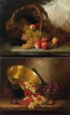 BRUNEL DE NEUVILLE Alfred Arthur Nature Morte Aux Raisins Et Pêches Dans Un Panier BRUNEL DE NEUVILLE Alfred Arthur Nature Morte Aux Raisins Et Pêches Dans Un Panier