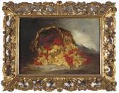 BRUNEL DE NEUVILLE Alfred Arthur Red And White Currants In A Basket BRUNEL DE NEUVILLE Alfred Arthur Red And White Currants In A Basket