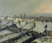BRUNNER Samuel Blick Auf Die Winterliche Vorstadt In Brünn BRUNNER Samuel Blick Auf Die Winterliche Vorstadt In Brünn