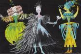 BRUNOT MICHEL Etude De Costume Pour Cendrillon BRUNOT MICHEL Etude De Costume Pour Cendrillon