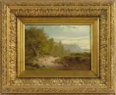 BRUYERE Paul A. . Paysages Animés. Deux Huiles Sur Carton Formant Pendants Signées. 13x19cm BRUYERE Paul A. . Paysages Animés. Deux Huiles Sur Carton Formant Pendants Signées. 13x19cm
