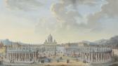 BUCHEL EMMANUEL View Of St. Peter's Square, Rome, Animated With Many Figures BUCHEL EMMANUEL View Of St. Peter's Square, Rome, Animated With Many Figures