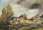 BUCHNER Rudolf A View Of A Village BUCHNER Rudolf A View Of A Village