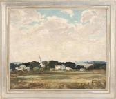 BUCHTERKIRCH Armin Pastoral Scene With Distant Town BUCHTERKIRCH Armin Pastoral Scene With Distant Town