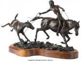 Buck Cheavens John Leading A Frisky Colt Buck Cheavens John Leading A Frisky Colt
