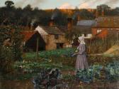 BUCKLAND Arthur Herbert In A Cottage Garden BUCKLAND Arthur Herbert In A Cottage Garden