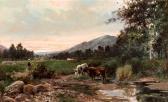 BUENDIA Y BELTRÁN PABLO Paisaje Con Vacas BUENDIA Y BELTRÁN PABLO Paisaje Con Vacas
