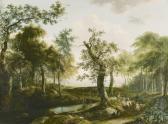 BULLINGER Johann Balthasar I Waldlandschaft Im Sommer. BULLINGER Johann Balthasar I Waldlandschaft Im Sommer.