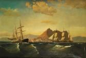 BUNCH C V A Steam Ship Passing A Danish Brig, Off The Rock Of Gibraltar BUNCH C V A Steam Ship Passing A Danish Brig, Off The Rock Of Gibraltar