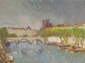 BURCKHARDT Paul Paris, Seine Mit Ile Saint-louis BURCKHARDT Paul Paris, Seine Mit Ile Saint-louis