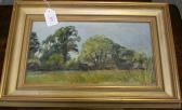 BURDETT Stella Mary View Across A Field Towards Trees BURDETT Stella Mary View Across A Field Towards Trees