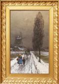 BURGER A. Holländische Winterlandschaft BURGER A. Holländische Winterlandschaft