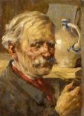 BURGER-WILLING Willi Hans Bildnis Eines Mannes Mit Pfeife BURGER-WILLING Willi Hans Bildnis Eines Mannes Mit Pfeife