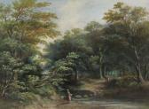 BURGESS John Harold Near The Source Of The River Devon - Figures On A Woodland Path BURGESS John Harold Near The Source Of The River Devon - Figures On A Woodland Path