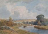 BURKE Harold Arthur A Country River Landscape BURKE Harold Arthur A Country River Landscape