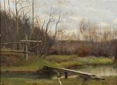 BURKHARDT Fjodor Karlovič Landscape With A Footbridge BURKHARDT Fjodor Karlovič Landscape With A Footbridge