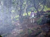 BURLEIGH Charles H.H. Child On A Woodland Path BURLEIGH Charles H.H. Child On A Woodland Path