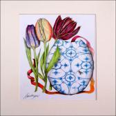 BURNS Ronald Tulip/ Musselmalet Vase BURNS Ronald Tulip/ Musselmalet Vase