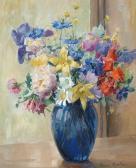 BURTON Irene Still Life Of Spring Flowers In A Vase BURTON Irene Still Life Of Spring Flowers In A Vase