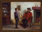 BURTON james A Boy Practising Arms Under Instruction From A Chelsea Pensioner BURTON james A Boy Practising Arms Under Instruction From A Chelsea Pensioner
