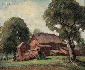 BURTON KEELER R. Landscape With Barn BURTON KEELER R. Landscape With Barn